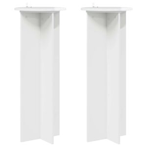 vidaXL Stojan na rastliny 2 ks Biela s vysok&yacute;m leskom &Oslash;40 x 100 cm