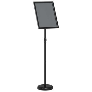 vidaXL St&aacute;nky na v&yacute;stavy Čierna 25 x 25 x 125 cm Hlin&iacute;k