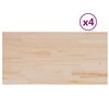 vidaXL Stolov&eacute; dosky 4 ks 100x50x2,5 cm obdĺžnikov&eacute; mas&iacute;vna borovica