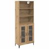 vidaXL Highboard Remeseln&yacute; dub 69,5 x 34 x 180 cm Kompozitn&eacute; drevo