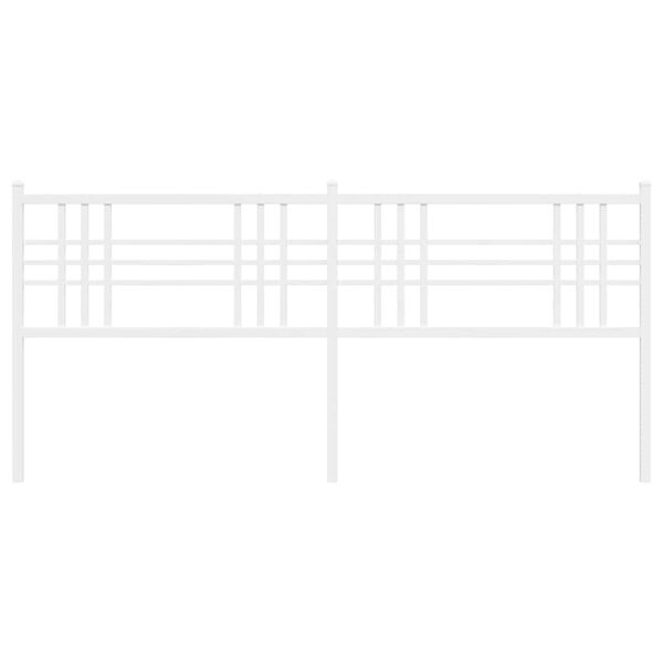 vidaXL Kovov&eacute; n&aacute;hradn&eacute; čelo postele biele 200 cm