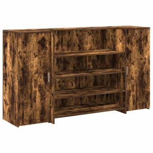 vidaXL Recepčn&yacute; st&ocirc;l dymov&yacute; dub 180x50x103,5 cm kompozitn&eacute; drevo