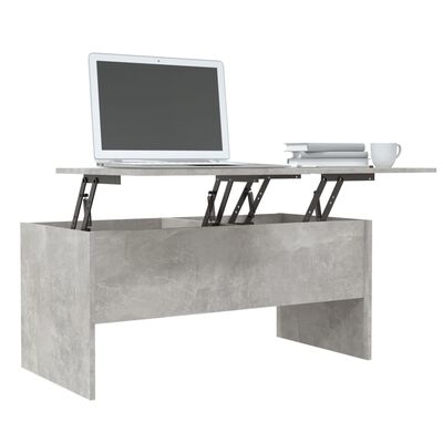 vidaXL Konferenčný stolík betónový 102x50,5x46,5 cm spracované drevo