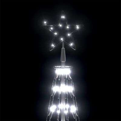 vidaXL Vianočný stromček, kužeľ 752 LED studené biele svetlo 160x500cm