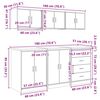 VidaXL Gar&aacute;žov&eacute; skrine 6 ks biele kompozitn&eacute; drevo
