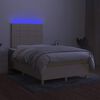 vidaXL Boxspring posteľ s matracom a LED kr&eacute;mov&aacute; 120x190 cm l&aacute;tka