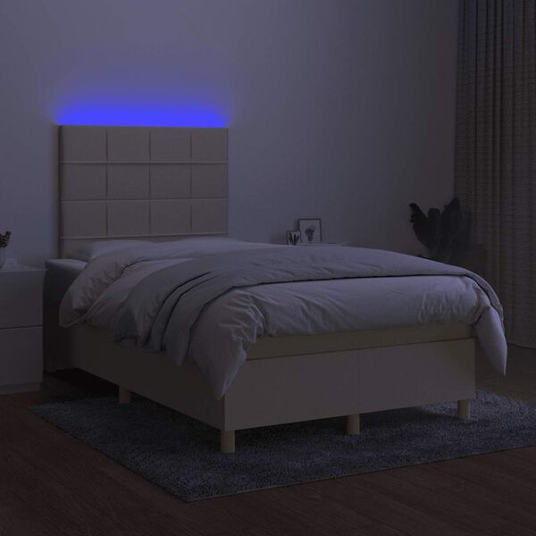 vidaXL Boxspring posteľ s matracom a LED kr&eacute;mov&aacute; 120x190 cm l&aacute;tka