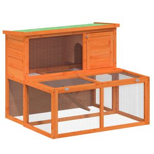 vidaXL Kr&aacute;lik&aacute;reň hned&aacute; 102x90x84,5 cm mas&iacute;vna borovica