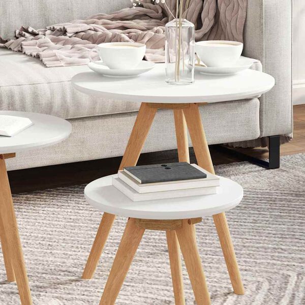 vidaXL Konferenčný stolík Hnedá 50 x 50 x 46 cm Orechový masív