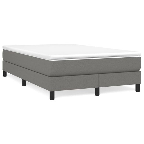 vidaXL Boxspring posteľ s matracom, tmavosivá 120x190 cm, látka