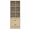 vidaXL Highboard so z&aacute;suvkou Sonoma dub 45,5 x 34 x 127 cm