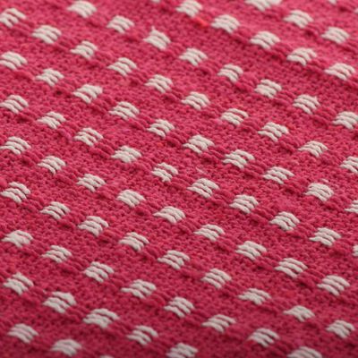 vidaXL Deka, bavlnená, štvorčeky 220x250 cm, ružová