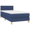 vidaXL Posteľn&yacute; r&aacute;m boxspring s matracom modr&yacute; 90x200 cm l&aacute;tka
