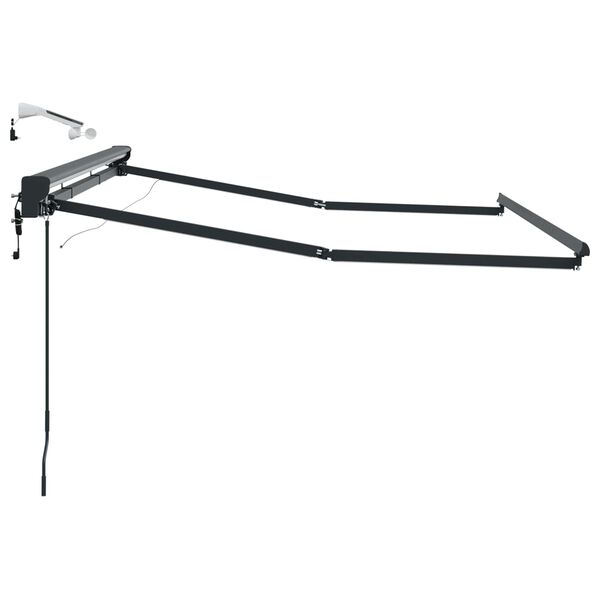 vidaXL Elektrick&aacute; Mark&iacute;za s LED Antracit 3 x 2 m Hlin&iacute;k