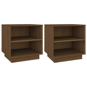 vidaXL Nočn&eacute; stol&iacute;ky 2 ks medovo-hned&eacute; 40x34x40 cm borovicov&eacute; drevo