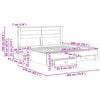 vidaXL R&aacute;m postele Bet&oacute;nov&aacute; &scaron;ed&aacute; 200 x 200 cm Kompozitn&eacute; drevo