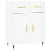 vidaXL Komoda leskl&aacute; biela 69,5x34x90 cm spracovan&eacute; drevo