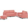 vidaXL 3-dielna sedacia s&uacute;prava s vank&uacute;&scaron;mi ružov&aacute; zamat