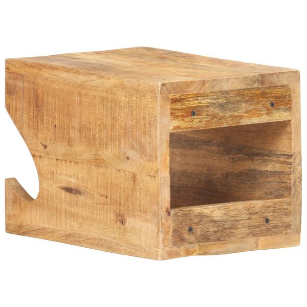 vidaXL N&aacute;stenn&yacute; držiak na bicykel 35x25x25 cm surov&yacute; mangovn&iacute;kov&yacute; mas&iacute;v