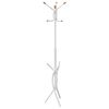 vidaXL Stojan na kabáty biely 176 cm práškovo lakované železo