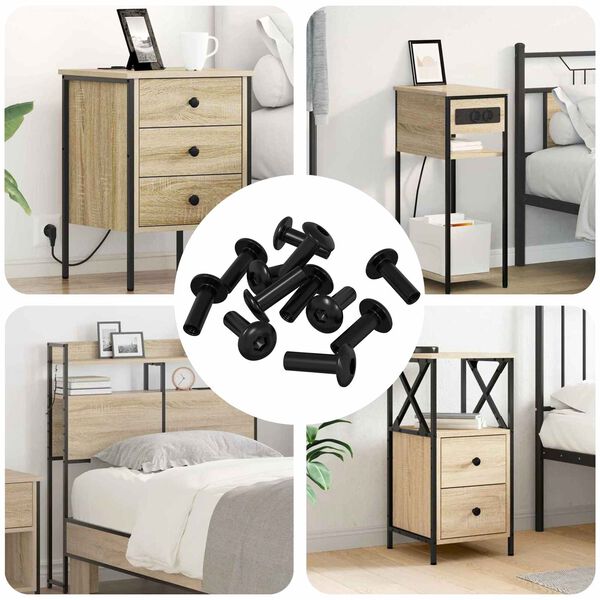 vidaXL Ruk&aacute;vov&eacute; matice 8451 pcs Čierny Kov