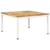 vidaXL Konferenčn&yacute; stol&iacute;k Biela 80 x 80,5 x 45 cm Pevn&eacute; ak&aacute;ciov&eacute; drevo