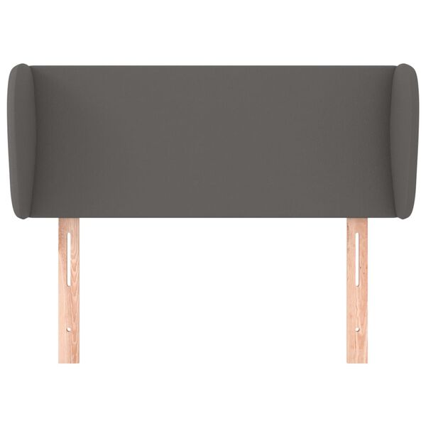 vidaXL Čelo postele so z&aacute;hybmi siv&eacute; 93x23x78/88 cm umel&aacute; koža