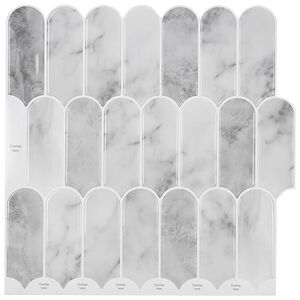 vidaXL Dlaždica s per&iacute;m 10 pcs &Scaron;ed&yacute; mramor 30 x 30 cm Polyuret&aacute;n a PET