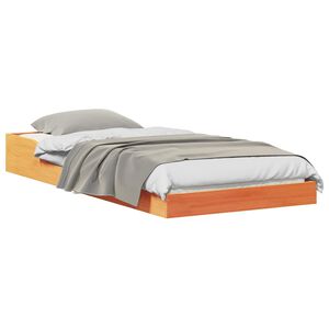 vidaXL R&aacute;m postele Včel&iacute; hned&yacute; 90 x 210 cm Mas&iacute;vne borovicov&eacute; drevo