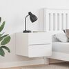 vidaXL Nočn&yacute; stol&iacute;k so z&aacute;suvkou Biela 39 x 34 x 33 cm Borovicov&yacute; mas&iacute;v