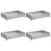 vidaXL Obrubn&iacute;k tr&aacute;vnika 4 pcs 100 x 60 x 20 cm Oceľ Strieborn&aacute;