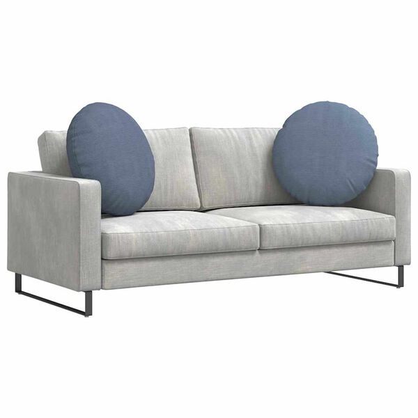 vidaXL Vankúše na sedenie 2 pcs Modrá Ø 60 cm Kordúrová tkanina