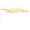vidaXL Ručne zaťahovacia mark&iacute;za 450x350 cm žlt&aacute; a biela