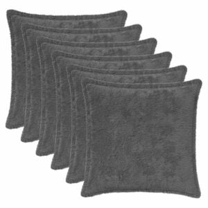 vidaXL Poťah na podložku 6 ks HOUTEN Tmavosiv&aacute; 30 x 30 cm