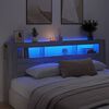 vidaXL Čelo s LED siv&aacute; sonoma 220x18,5x103,5 cm kompozitn&eacute; drevo
