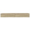 vidaXL TV skrinka s LED svetlami dub sonoma 120x35x15,5 cm