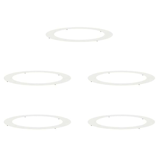 vidaXL vhodný pre ploché stromové krúžky 5 pcs Biela Ø90 / 120 cm Oceľ