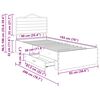 vidaXL R&aacute;m postele so z&aacute;suvkou Dymov&aacute; dub 90 x 190 cm Kompozitn&eacute; drevo