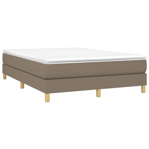 vidaXL Boxspring posteľ s matracom sivohned&yacute; 140x190 cm l&aacute;tka