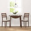 vidaXL jedálenské stoličky s vankúšmi 2 ks Hnedá guma masívneho dreva