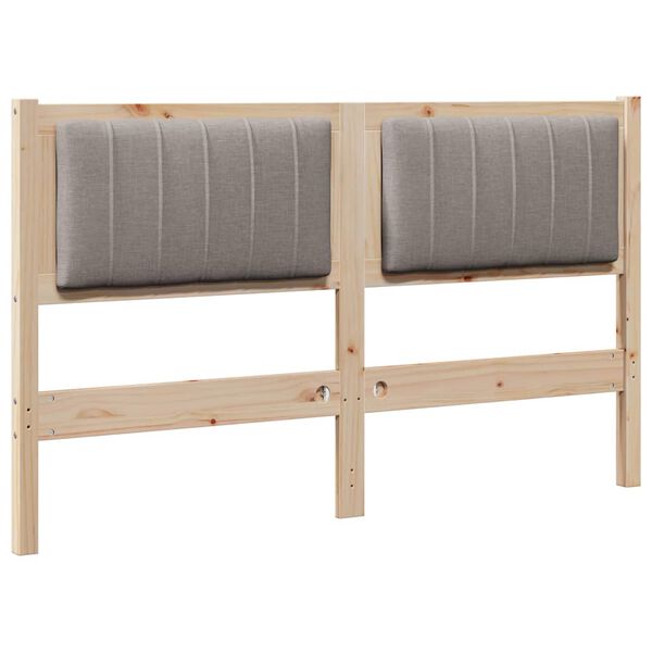 vidaXL Čal&uacute;nen&eacute; čelo postele Hned&aacute; 135 cm Mas&iacute;vne borovicov&eacute; drevo