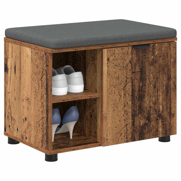 vidaXL Predsieňov&aacute; lavica s vank&uacute;&scaron;om Star&eacute; drevo 60 x 38 x 46 cm