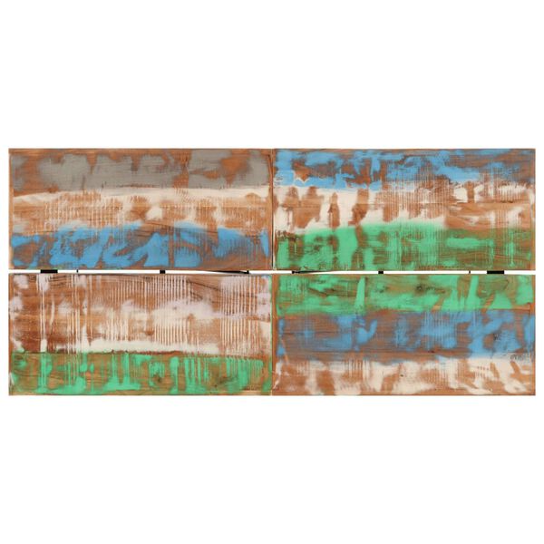 vidaXL Barový stôl 150x70x107 cm masívne recyklované drevo a železo