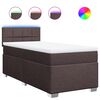 vidaXL Boxspring posteľ s matracom tmavohned&aacute; 100x200 cm l&aacute;tka