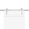 vidaXL Kovanie na posuvné dvere 183 cm, nehrdzavejúca oceľ, strieborné