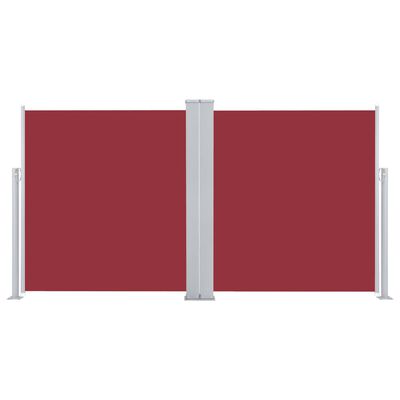 vidaXL Zaťahovacia bočná markíza červená 160x600 cm