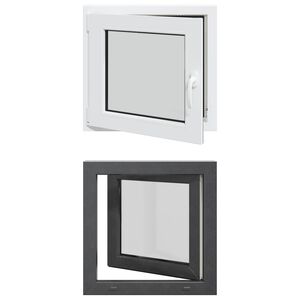 vidaXL Otočn&eacute; a sklopn&eacute; okno do suter&eacute;nu RISOR 50 x 50 cm PVC a sklo