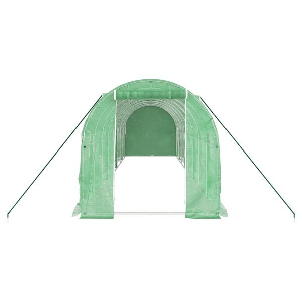 vidaXL F&oacute;liovn&iacute;k s oceľov&yacute;m r&aacute;mom zelen&yacute; 16 m&sup2; 8x2x2 m