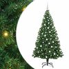 vidaXL Umel&yacute; vianočn&yacute; stromček Zelen&aacute; 180 cm PVC a Oceľ a Plast