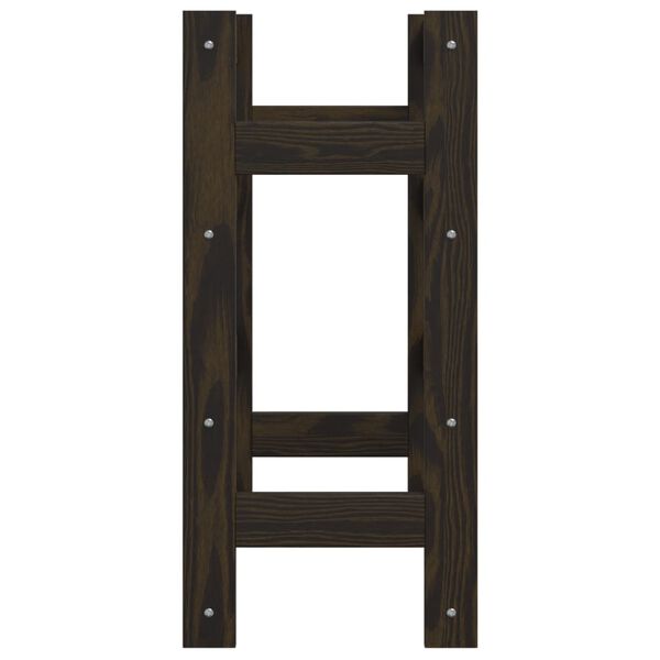 vidaXL Stojan na víno na 16 fliaš čierny masívna borovica